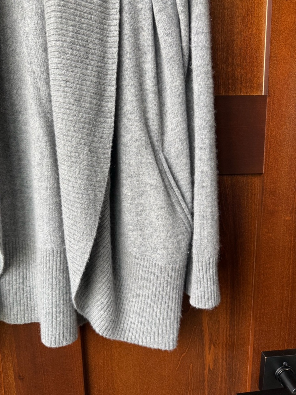 Women’s Quince Heather GreyMongolian Cashmere Open Cardigan Size Medium - Picture 7 of 11